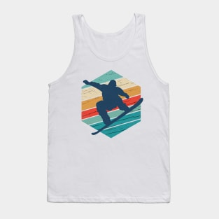 Retro Look Snowboarder, Snowboarding Motive Tank Top